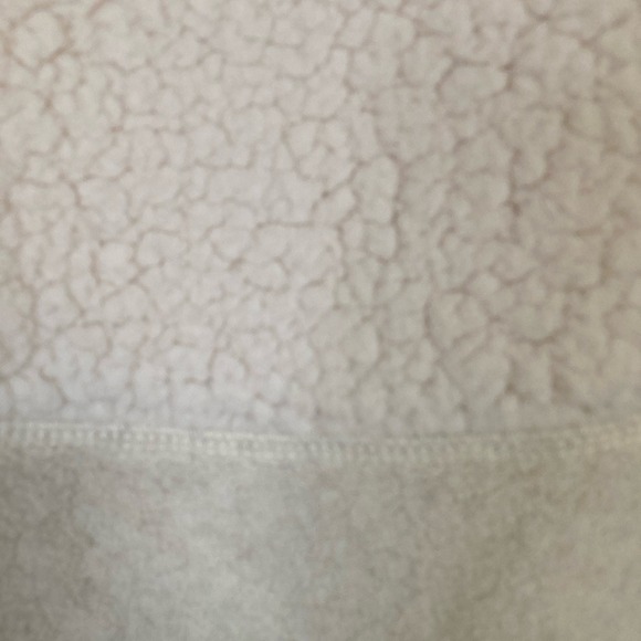 Aerie Womens‎ Cream Sherpa Fleece Quarter Zip Pullover Sweater Size Medium Cozy - Picture 13 of 13
